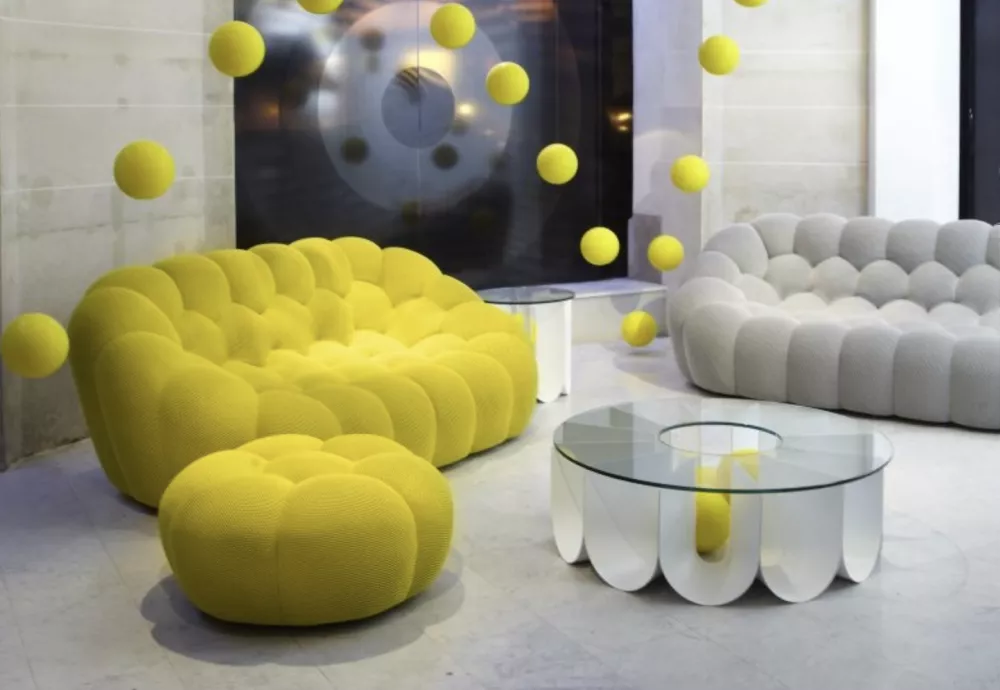 bubble 2 curved 3 4 seat sofa